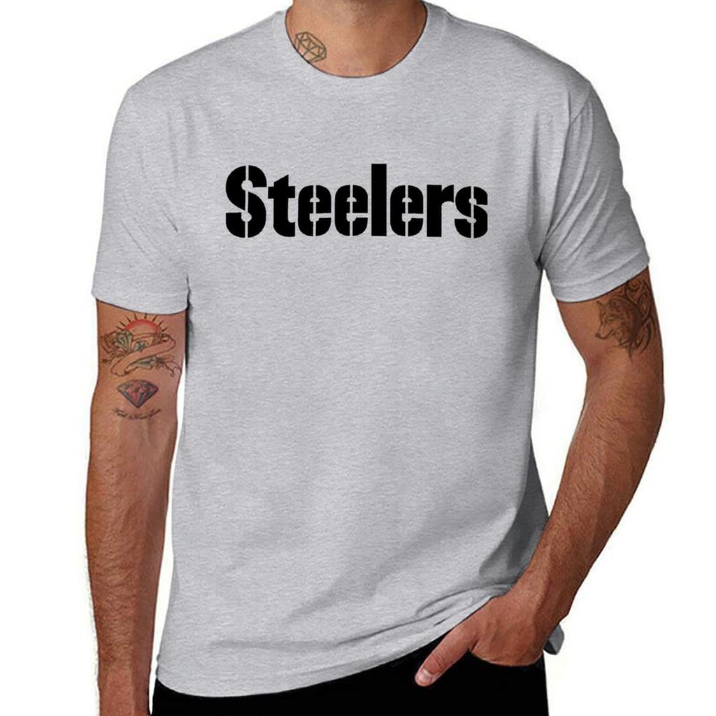 Steelers T-Shirt Hippie Clothes Summer Clothes Plus Sizes Short Sleeve Tee Fruit of the Loom Mens T Shirts