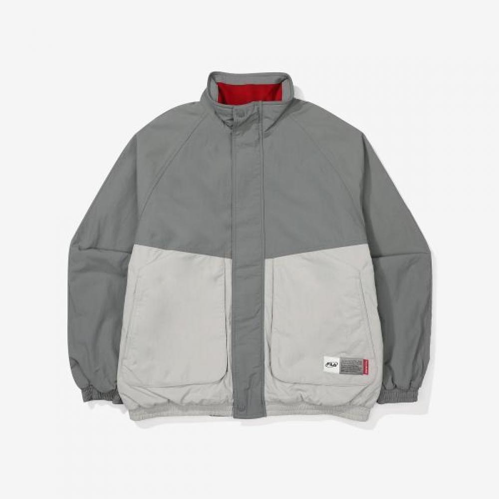 Fila Reversible Jacket Color Block Woven Fleece Grey/95