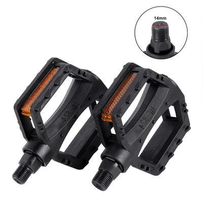 1 Pair Kids Bike Pedals Kids Bicycle Pedals Ultralight Anti-Slip ABS Safety Warning Reflective Children Cycling