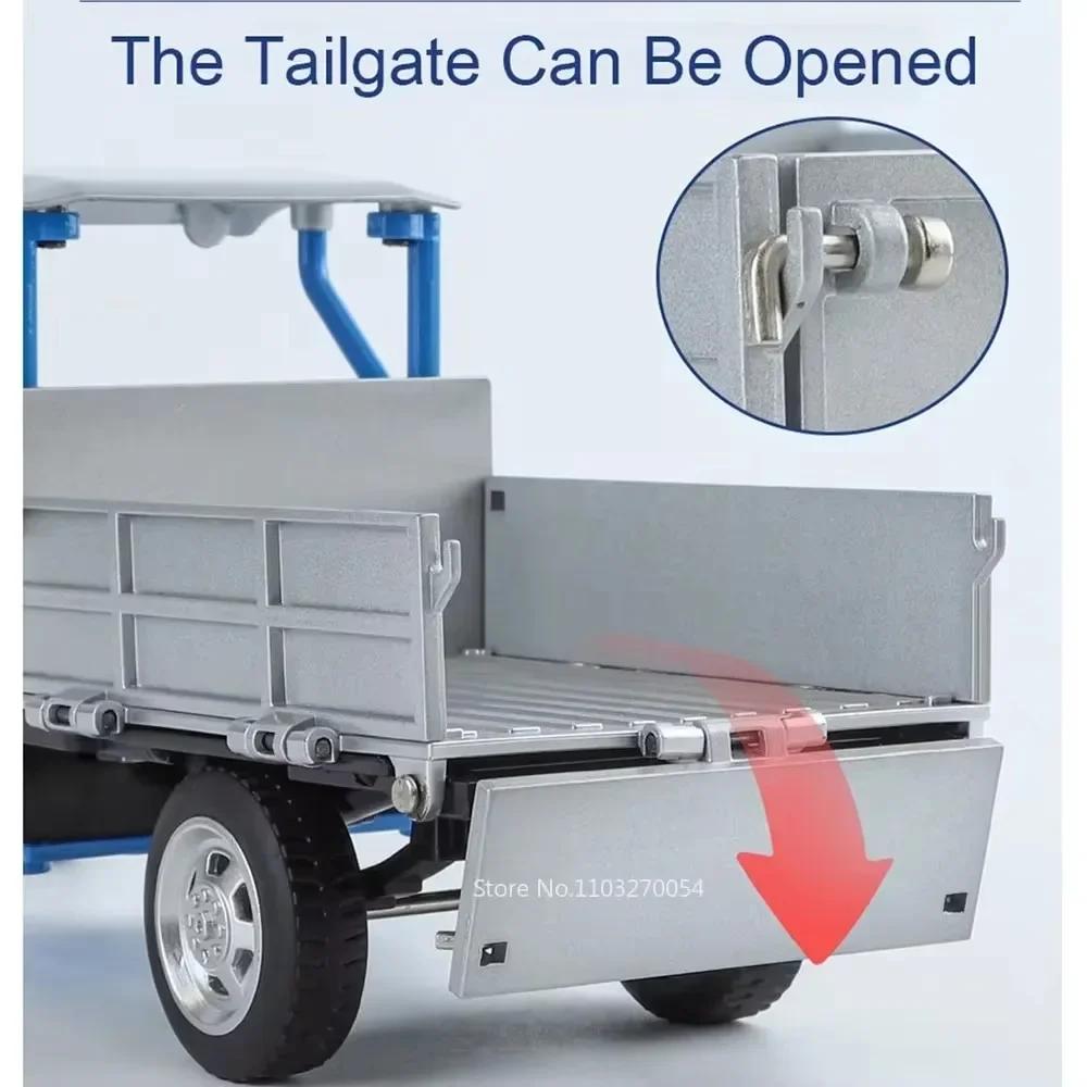 1:16 Scale Retro Walking Tractor Model Toy Car Hand Crank Sound Light Slide Forward Agricultural Vehicle Models Children's Toys