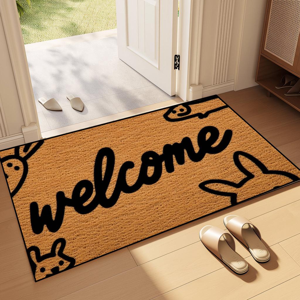 Animal World - Printed doormat - Welcome mat for entrance, porch - Non-slip natural home accessories, minimalist original design