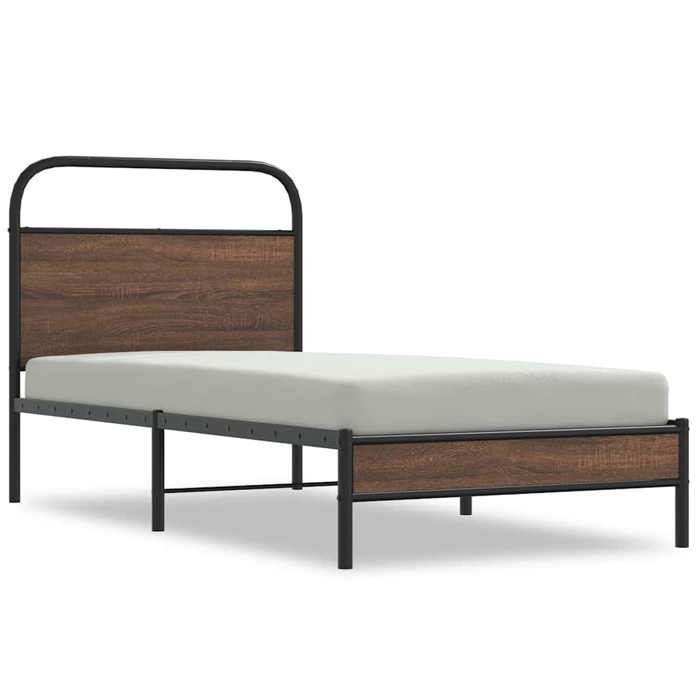 VidaXL Bed Frames Without Mattress 90x200cm Brown Oak Engineered Wood 4100457