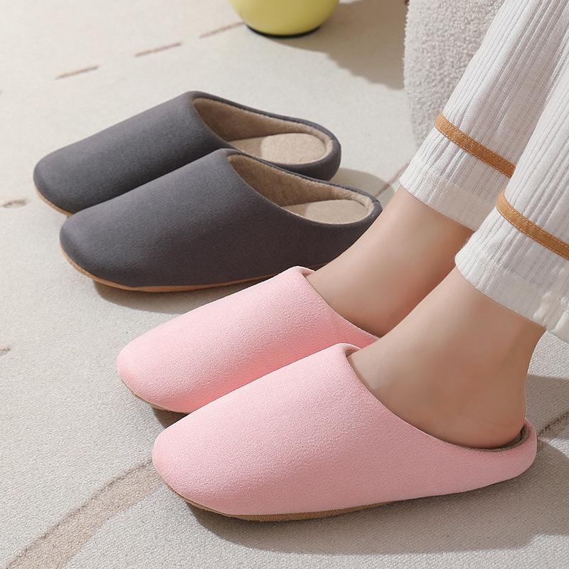 Slippers Women Winter Unisex Home Slippers Soft Warm Plush Indoor Flat Slides Non-slip Coples Men Bedroom Light Slience Shoes