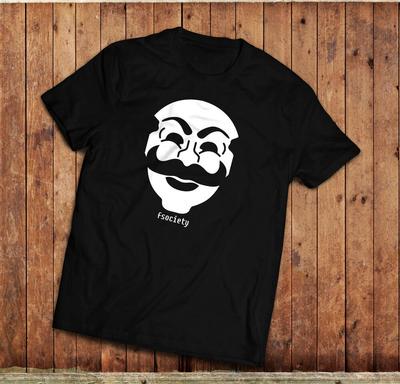 Mr Robot Fsociety T-Shirt Tv Show Computer Hacking Various Colours Annonymo