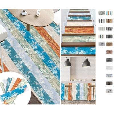 7 ks samolepících tapet se zrnitostí dřeva slupovací a nalepovací Vinyl Kontaktní papír Dekor Vodotěsné samolepky na obklady pro domácí dekoraci 21x100cm