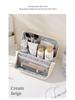 Large Capacity PU Travel Makeup & Pencil Case: Stand-up Bag with Compartments for Brushes & Palettes