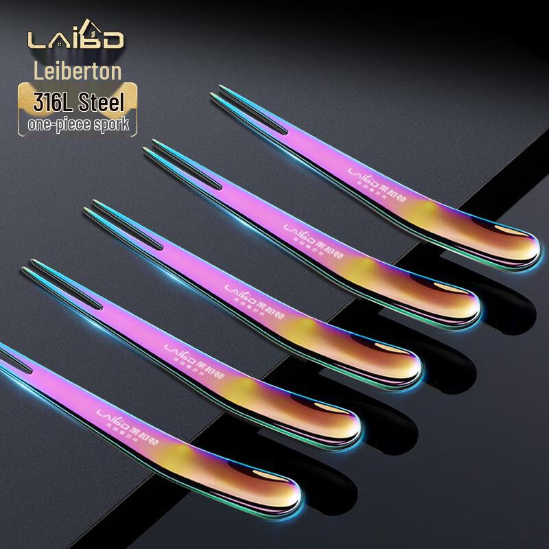 Laibodun 316L Stainless Steel Dessert & Fruit Fork Spoon