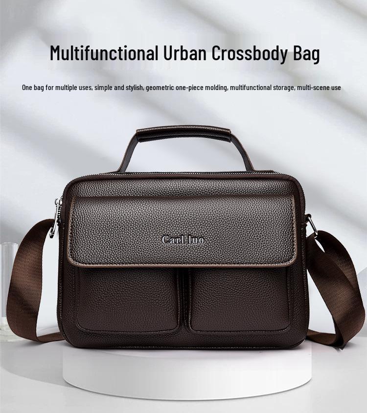 Sac Messager Bandoulière Business Rétro pour Homme avec Grande Capacité