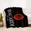 Bacardi Rum 1862 Bat Logo T-ShirtBlanket Flannel Throw Blanket for Sofa, Bed, Travel, Camping, Office, Couch, Chair, And Bed Gift for Christ