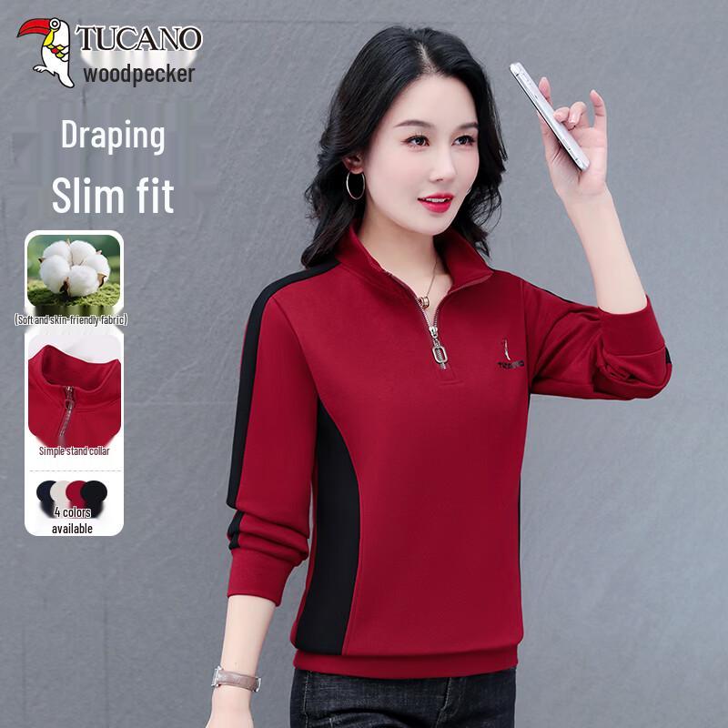 TUCANO Women s Half-Zip Stand-Up Collar Sweatshirt M