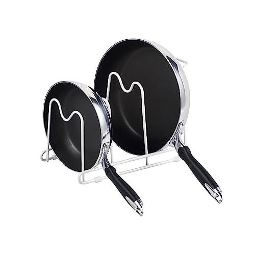 Pearl Metal Storage Shelf, Frying Pan Rack, 3 Tiers, Kitchen Mate, White, HC-32