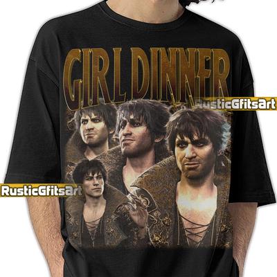 GORTASH GIRL DINNER Shirt, Baldur's Gate 3 Custom T-Shirt, BG3 Vintage Retro Tribute Merch, Enver Gortash Rap Tee, Funny BG3 Tee Fans Gift