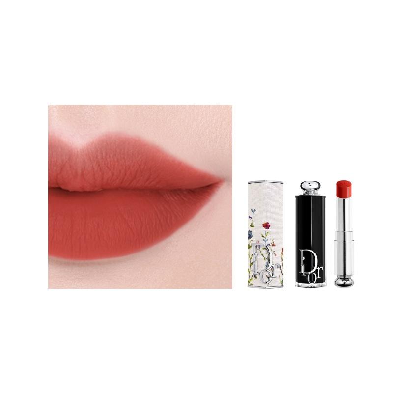 DIOR Thousand Flower Glazed Edition Glamor Lipstick Lipstick Water Gloss Clear and Easy to Color Moisturizing красный