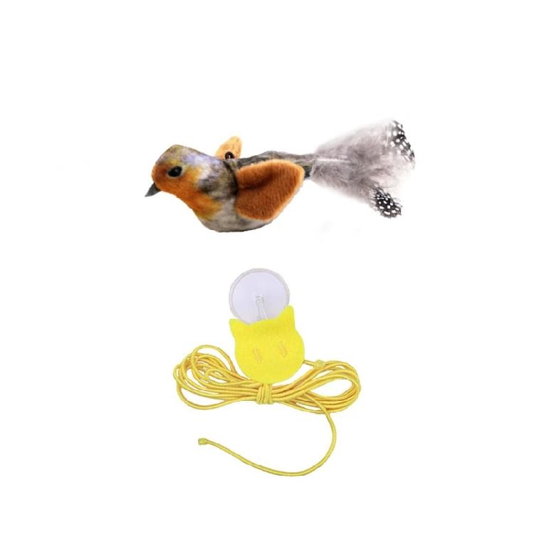 Interactive Cats Teaser Chirping Kittens Bird Toy Unpredicatable Chirping for Indoor Outdoor Play Accessories