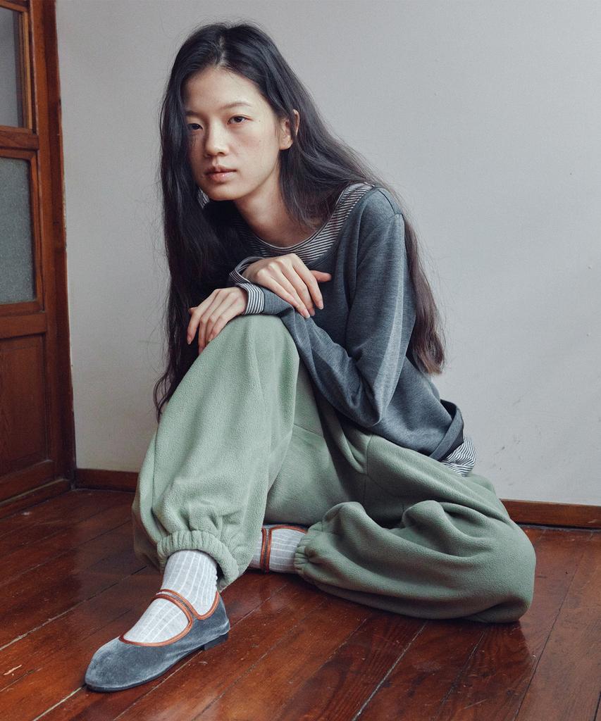 Okkitteu Fleece Balloon Jogger Pants