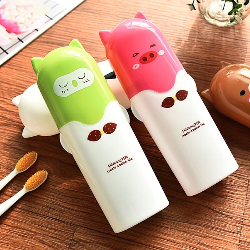 Bath Travel Outdoor Personal Clean Tool Portable Utility Toothbrush Holder Toothpaste Tower Plastic Tooth Cup