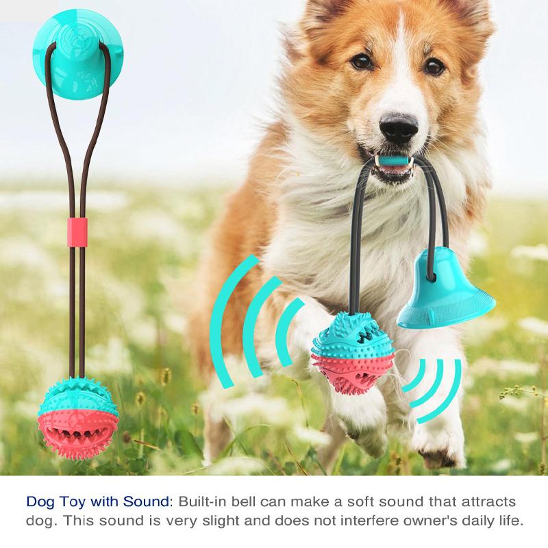 Dog Toys With Suction Cups Pull Ropes Food Dispensing Balls Tpr Pet Teething Chews