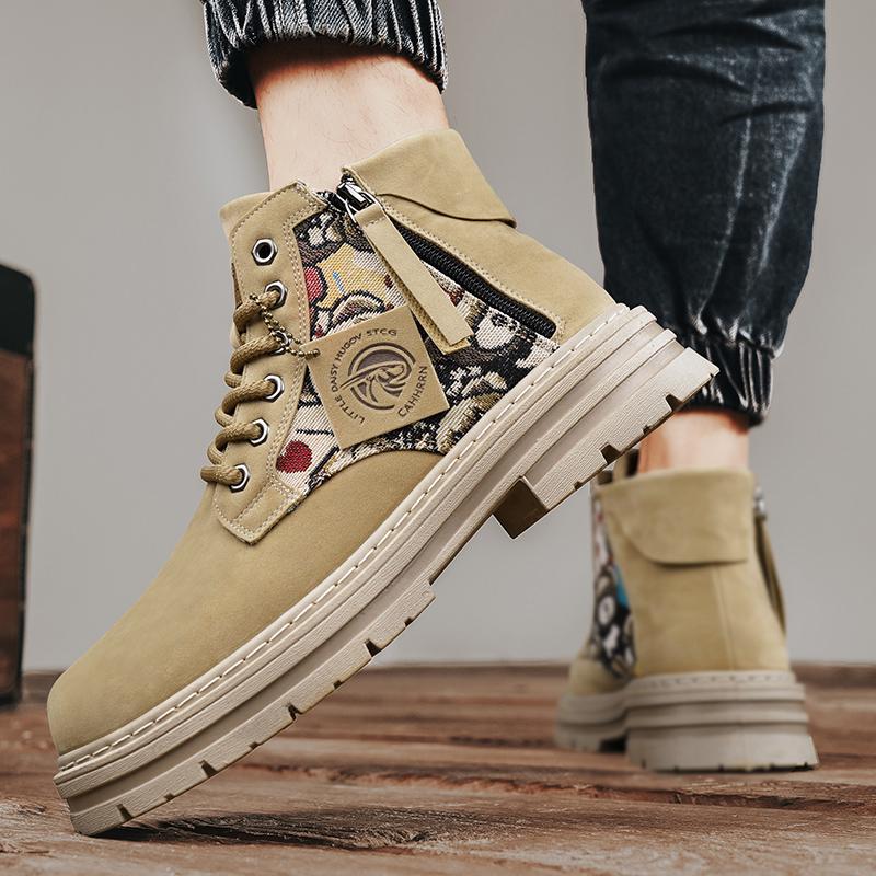 Fashion CYYTL Mens Boots Ankle Cowboy Combat Winter Tactical Motorcycle Chelsea Casual Leather Shoes Work Outdoor Hiking Designer Luxury