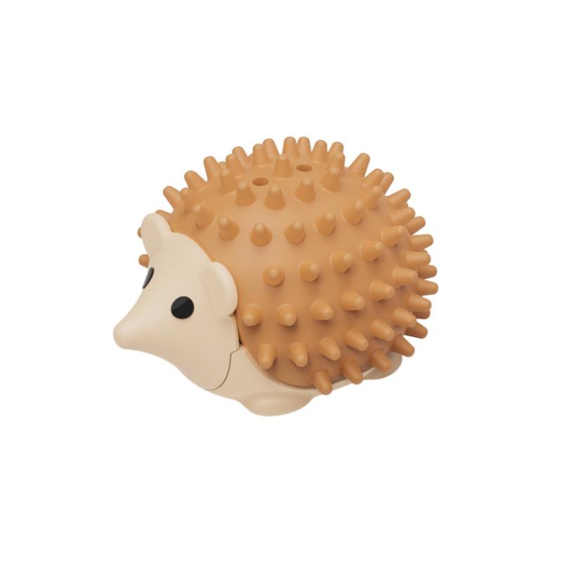 Grünes Igel-Katzen-Spielzeug mit Glöckchen, Interaktiver Kauball für Kätzchen, Langlebiges Gummi-Haustier-Spielzeug für Katzen Geschenk