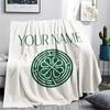 Custom Name,Celtic Football Club Printed Flannel Blanket, soft throw for bedroom sofa, washable, Christmas present, great gift.