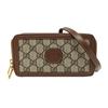 [Pre-Owned] Vintage Logo Leather Canvas Mix Leather Box Shoulder Bag - Very Good #B6ZPCO