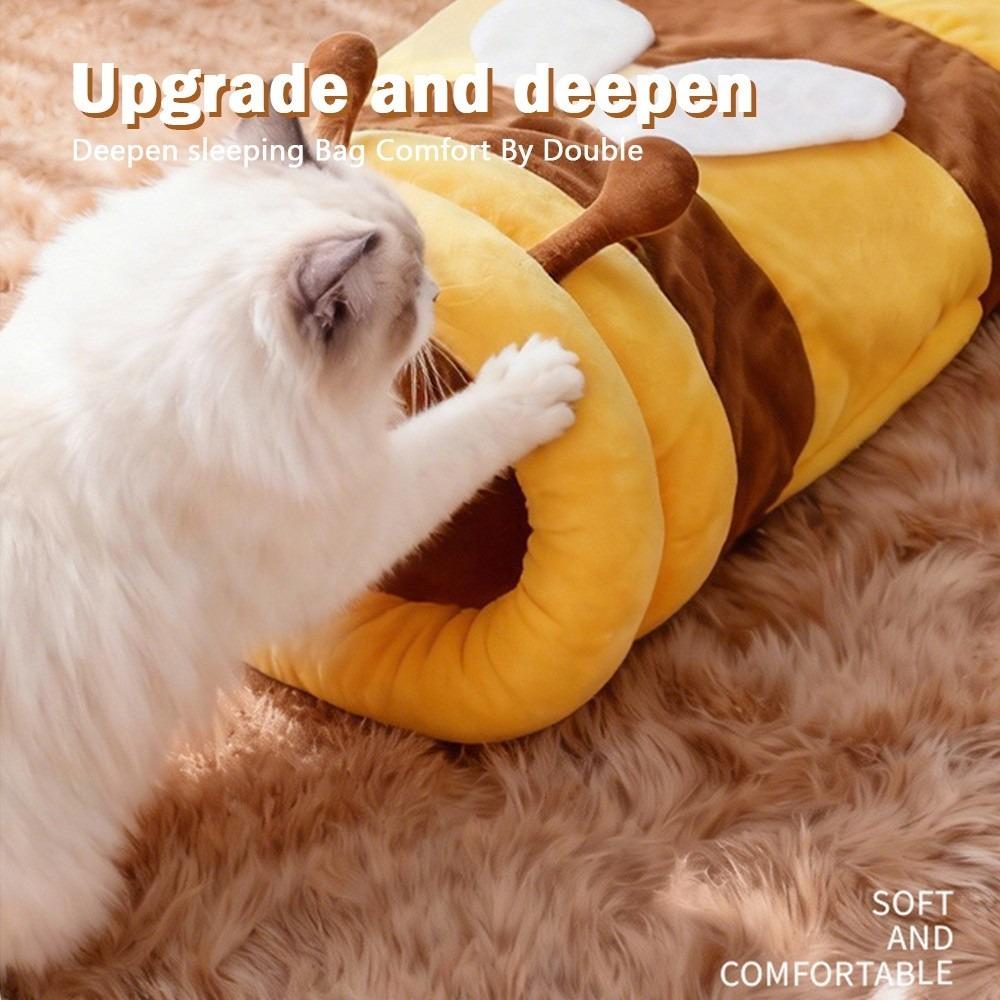 New High Quality Honey Pot Cave Cat Sleeping Bag Cold-proof Soft Honey-filled Cat Bed Wrap-around Comfortable Pet Cat Bed