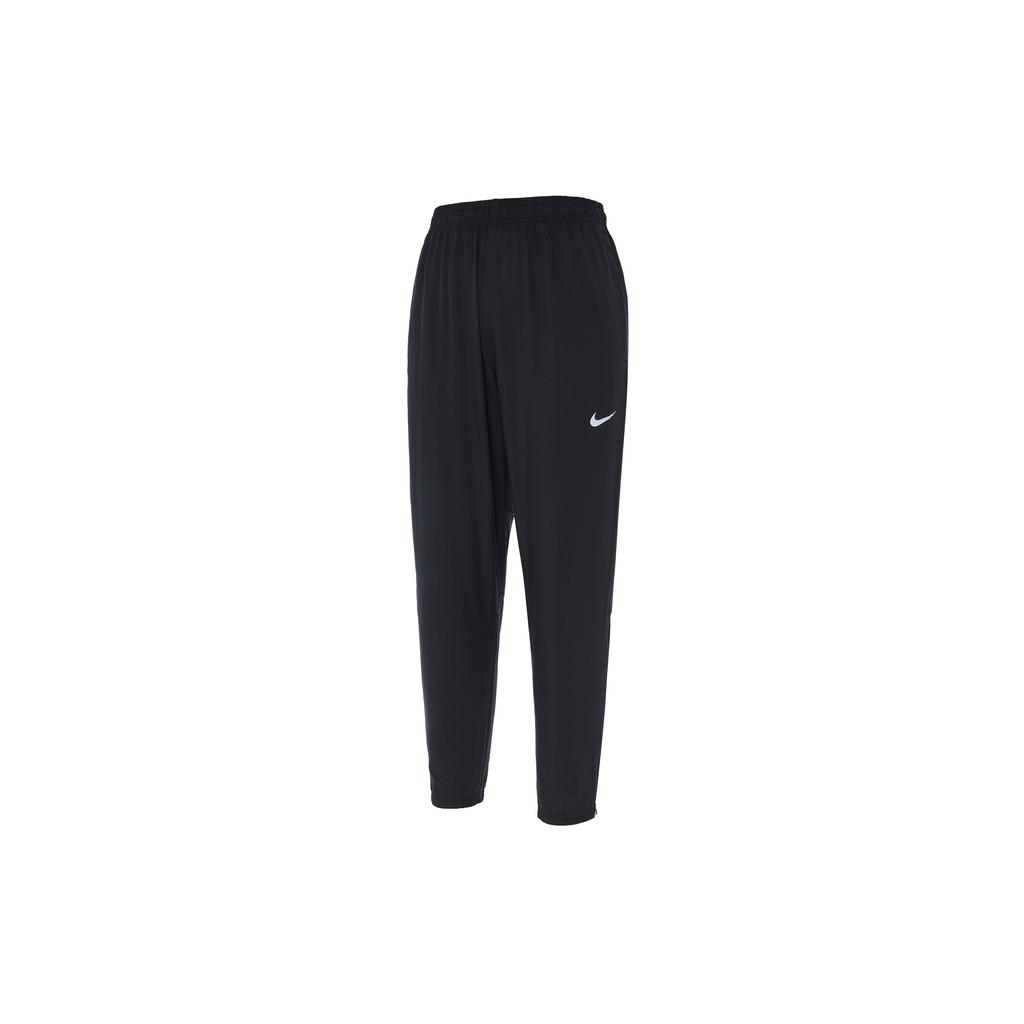 Nike Elastic Logo Loose Mid-Waist Straight Casual Pants Men Bottoms Black FQ4781-010