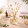 The Retailer House Glass Bottle with 8-Piece Reed Sticks, 100ml (Clear)