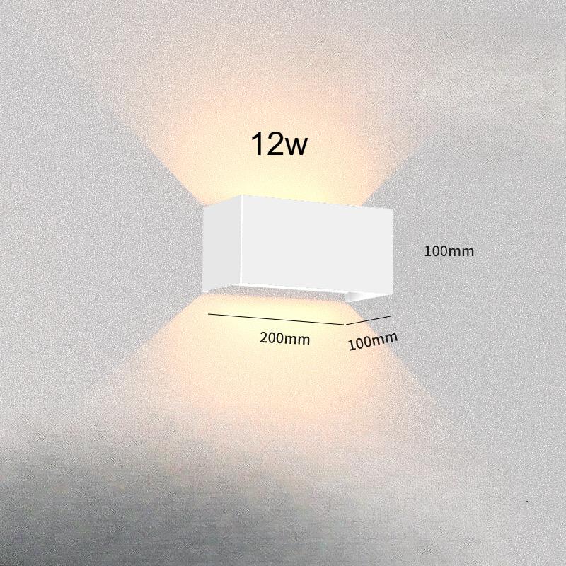 

HOMZY Скандинавский Современный Настенный Светильник 12 Вт 24 Вт Водонепроницаемые Светодиодные Лампы IP65 Внутренний Наружный Настенный Бра Гостиная Веранда Спальня Настенный Светильник 12W&Cool White