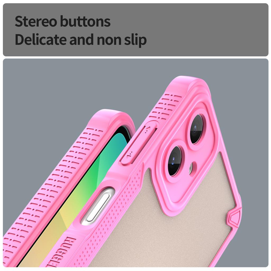 Armor Series For Samsung Galaxy A06 4G Case PC+TPU Semi-Transparent Frosted Finish Protective Phone Cover