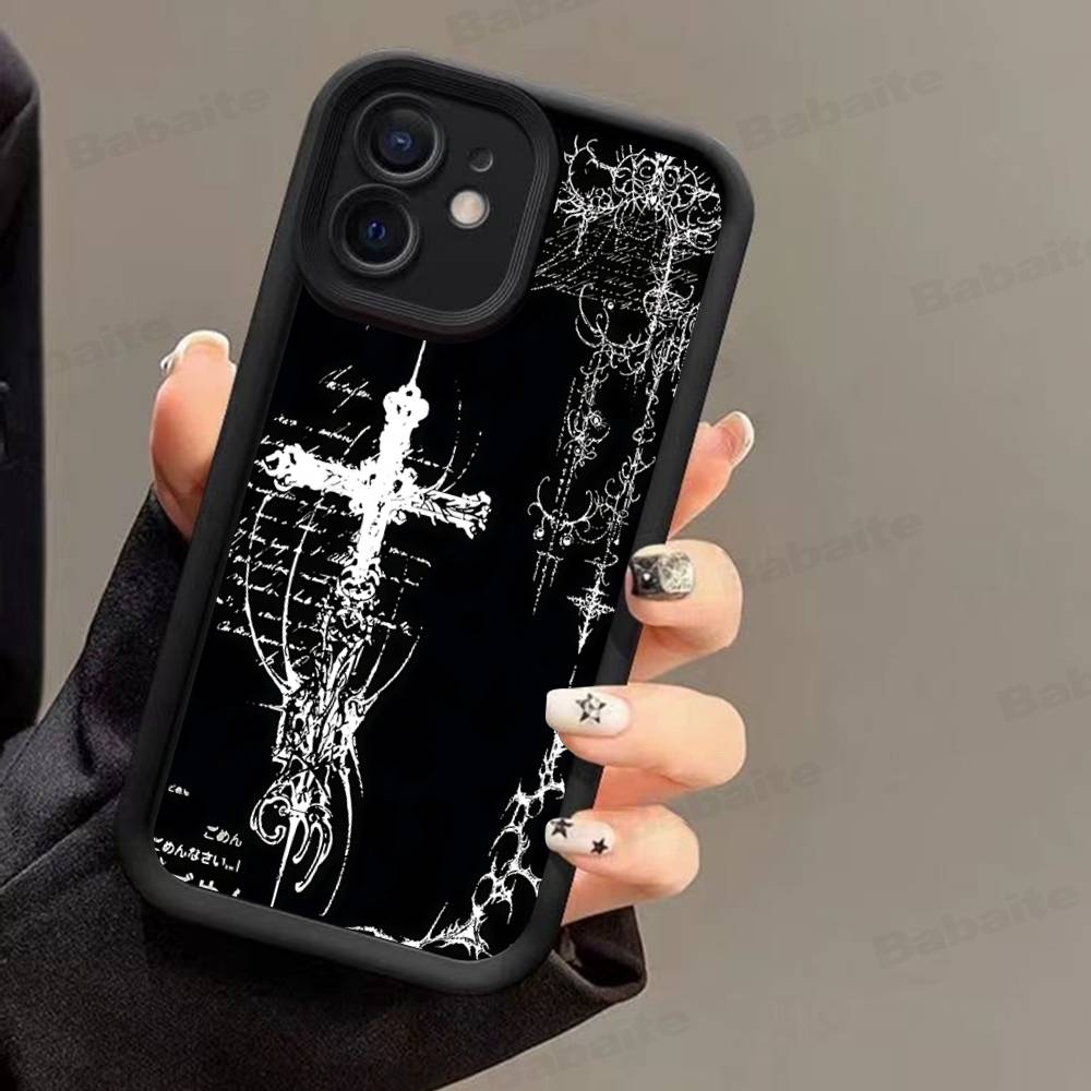 Gotisches Cyber-Sigil-Kreuz Handyhülle Für iPhone 17 Air 16 e 15 14 13 12 11 Pro Max Plus Mini SE 2020 2022 Silikon Hülle