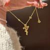 Year Of The Snake High-End Scepter Spirit Snake Necklace Iris Cross Light Luxury Niche Cold Sweater Chain Ring Set