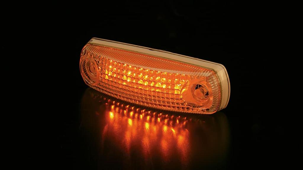 LED Side Type 101 1 Piece Lamp, (Clear Lens/Orange), 24V,