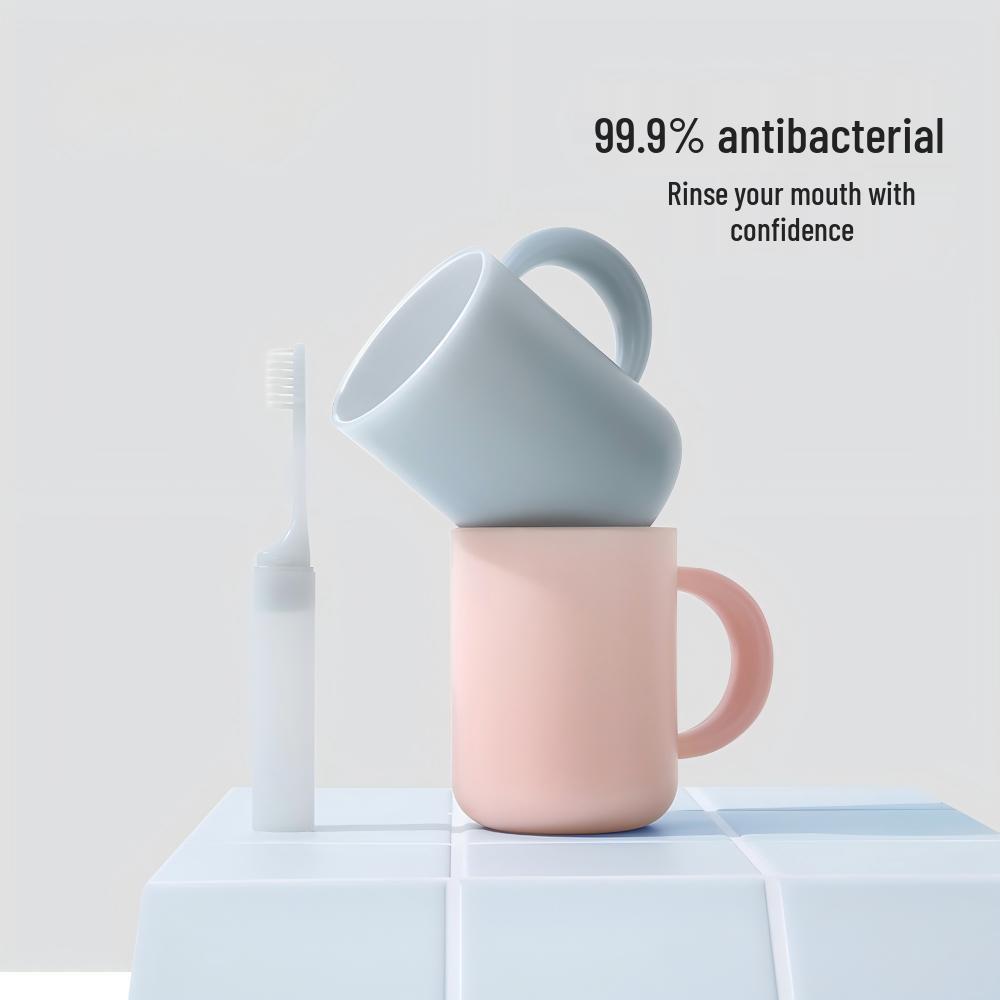Japanese Antibacterial Mold-Resistant Toothbrush Cups for Couples - Stylish Bathroom Mouthwash Cups