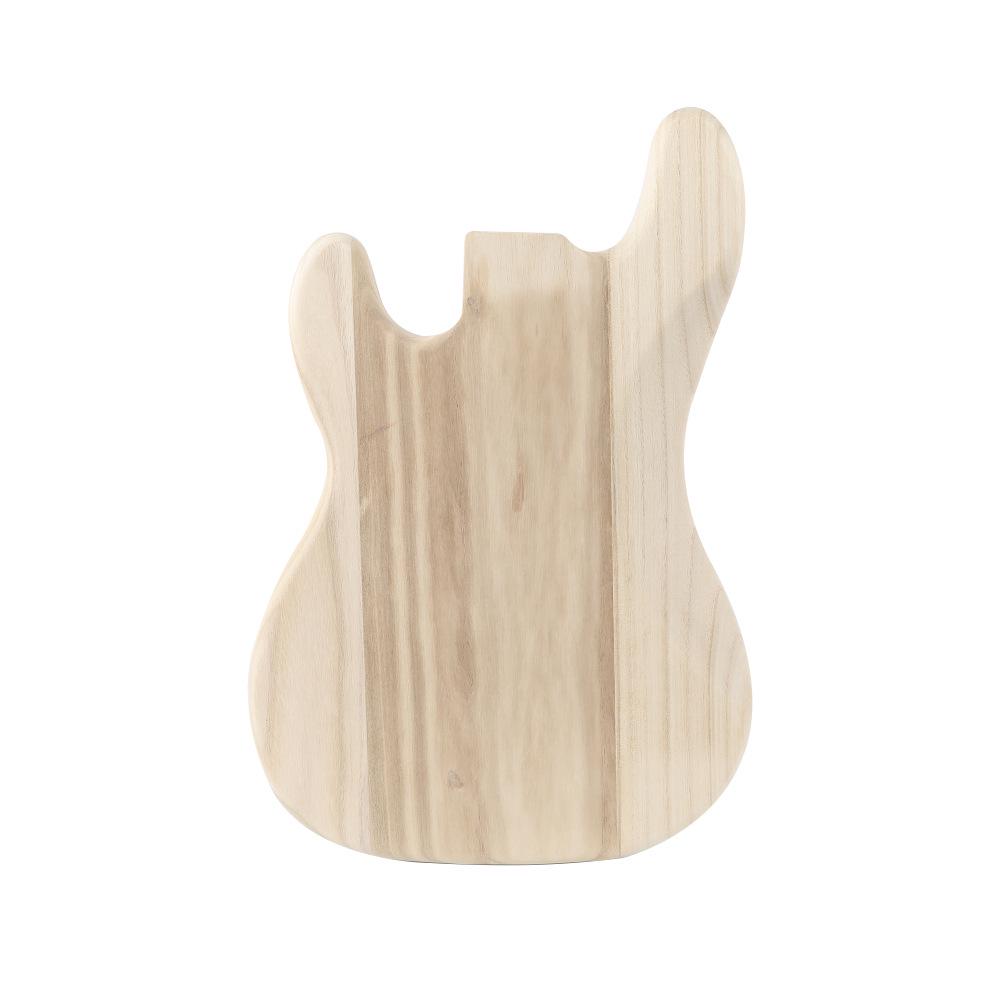 PB-T02 Bass Guitar Body in Paulownia Wood, Raw Wood Finish