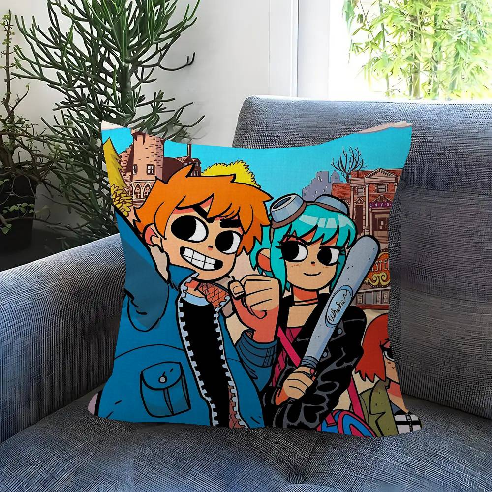 

Pillowcase toon Gift Cushion Cover Bedroom Home Sofa Chair Seat Decor pillow case Vintage Movie Scott Pilgrim VS The World 30x30 cm