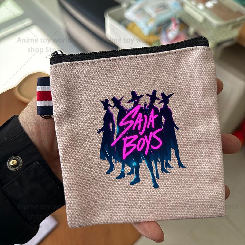 KPop Demon Hunters Makeup Bag Women Cute Anime Canvas Multicolored Pencil Case Zipper Hand-carried Finishing Storage Bags Gift