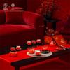Edenus 'Instant Success' Vermilion Glaze Ceramic Travel Tea Set