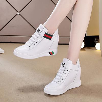 Inner Heightening Women's Shoes Velcro Casual Shoes Wedge Heel Autumn Sports Shoes Single Shoes Women