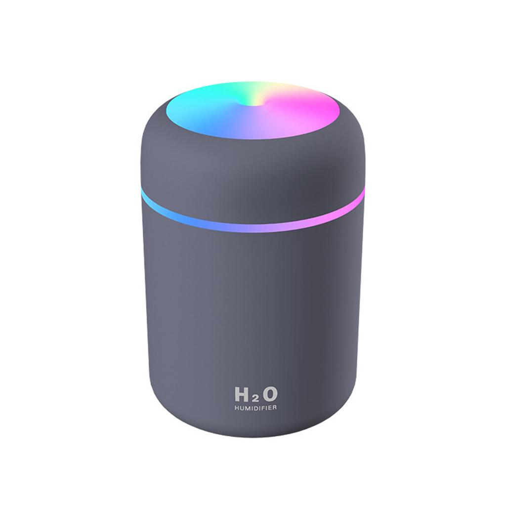 300ml zvlhčovač vzduchu USB malý přenosný barevný ambientní osvětlení s nepřetržitým/přerušovaným ztlumením mlhy