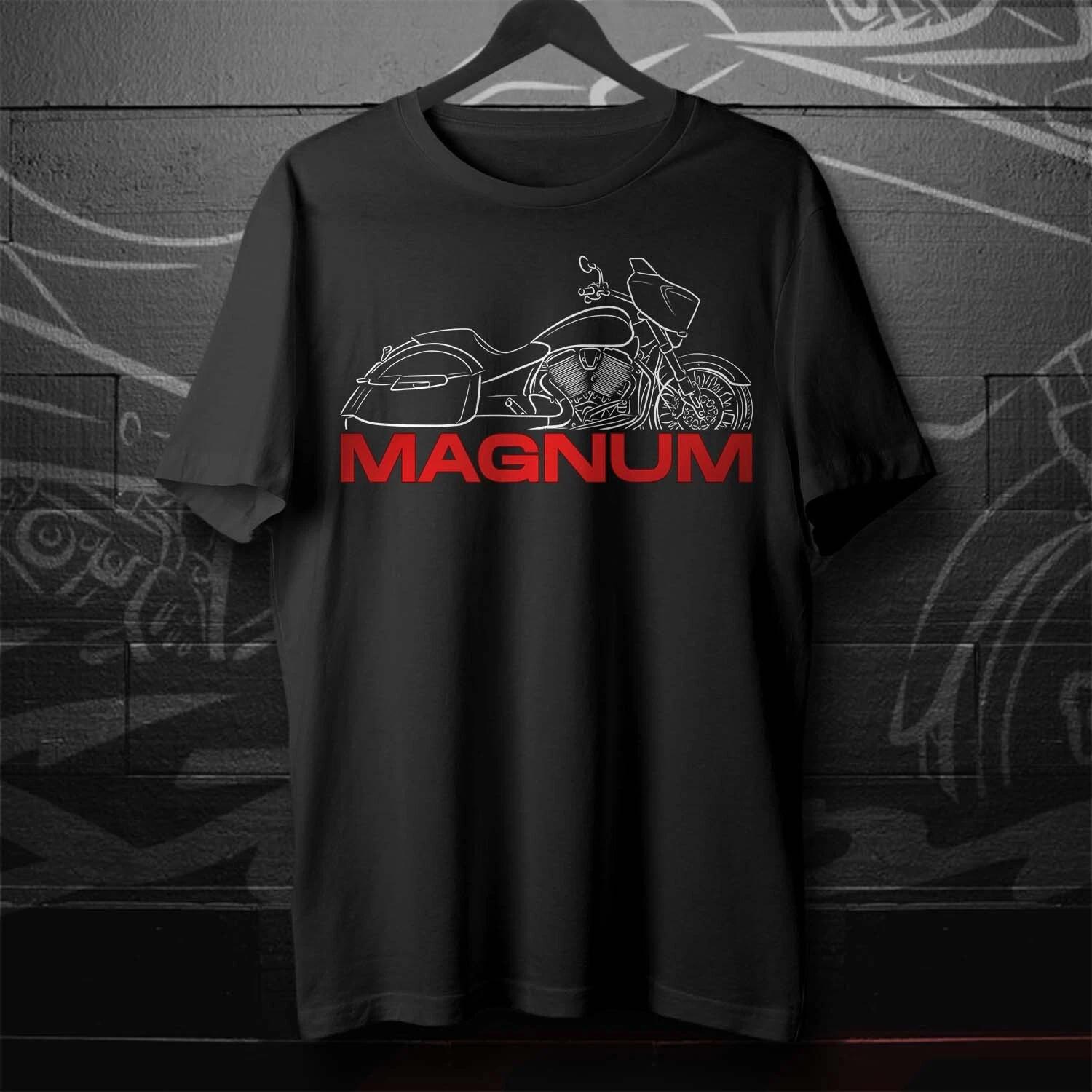 Черная мужская и женская футболка Victory Magnum 2015-2018 Мотоцикл XXL
