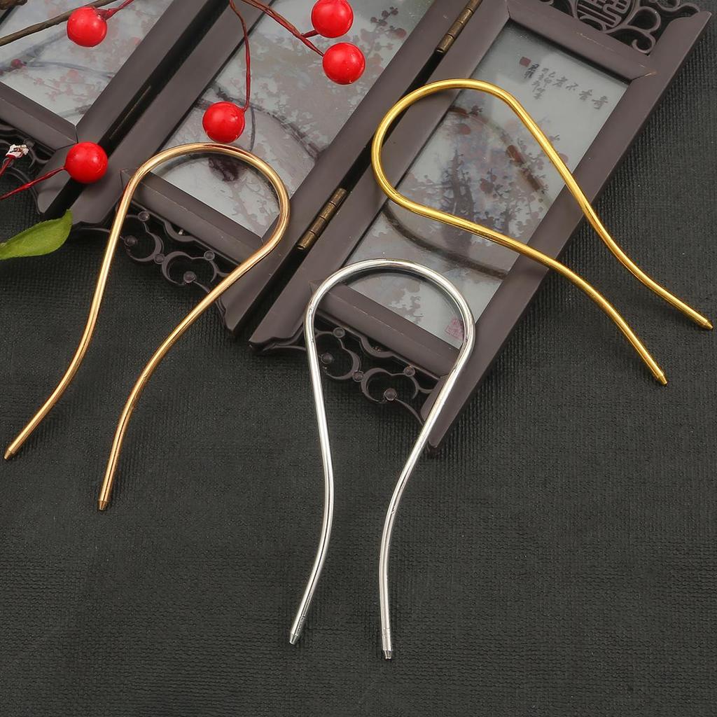 U-Shape Hairpin Base DIY Material for Crafting Hair Jewelry Accessories 1 Pc