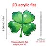 Playful Four Acrylic Leaf Clover Car Keychain Green Leaf Interior Ornament Hanging