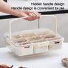 Durable 9 Grids Divided Serving Tray Dustproof Fresh-keeping Seasoning Storage Box Snack Fruits Food Box Kitchen Supplies