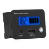 Digital Battery Monitor LCD Screen DC 8 to 30V USB Type C Port Battery Capacity Voltage Meter for