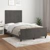 3125746 vidaXL Bed Frame with Headboard Dark Grey 120x200 Cm Velvet