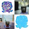Rose Flower Resin Mold Holographic Coaster Silicone Mold Crystal Flower Molds