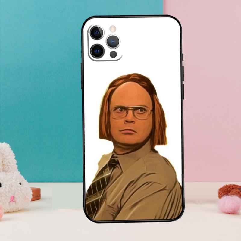 Dwight the Office Jim Makes Phone Case For iPhone 16 15 13 12 11 14 Pro Max 12 13 Mini XR 15 16 Plus 16e Cover Coque