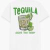 Tequila Cheaper Than Therapy Funny Tshirt Unisex Unisex Humorous Cocktail Print Oversized Casual Streetwear Short Sleeve Tee Tops