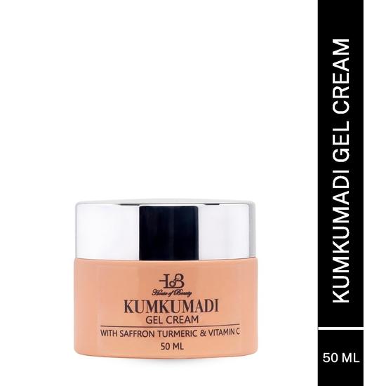 HOUSE OF BEAUTY Kumkumadi Gel Cream with Saffron, Turmeric and Vitamin C for Face, Skin Brightening, Lightening and Glow, Moisturizing (50 ML)